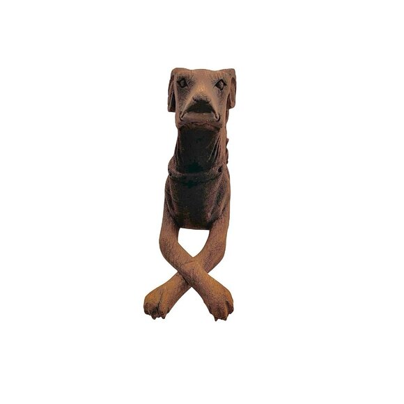 Dog Sculpture Carved Wood Whippet Statue Vintage Greyhound Figurine Rustic Decor - Picture 6 of 9